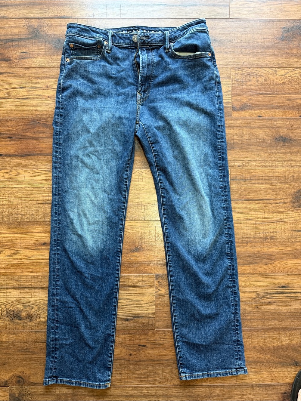 American Eagle Outfitters Men's Medium Blue Slim Straight Jeans